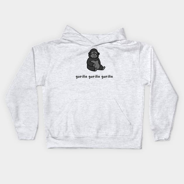 gorilla gorilla gorilla Kids Hoodie by Radi-SH